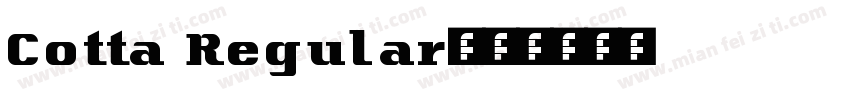 Cotta Regular字体转换